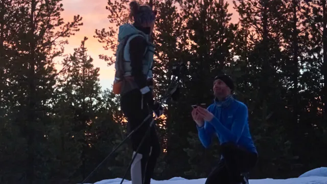 My proposal, skiing at sunrise